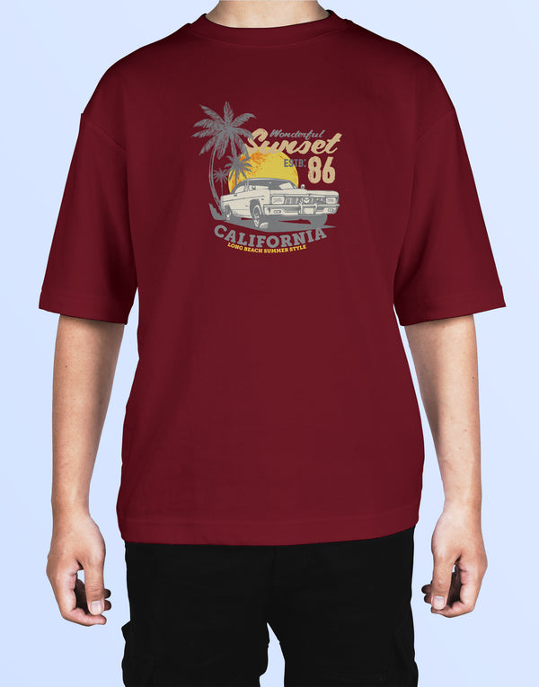 California Sunset - Oversized T-shirt