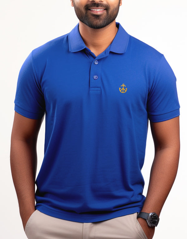 Polo T-shirts-Royal Blue