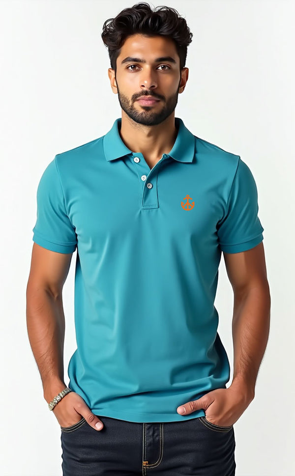 Polo T-shirt - Aquamarine