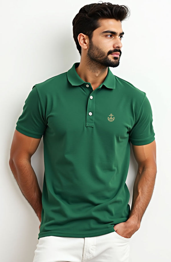 Polo T-shirt - Bottle Green