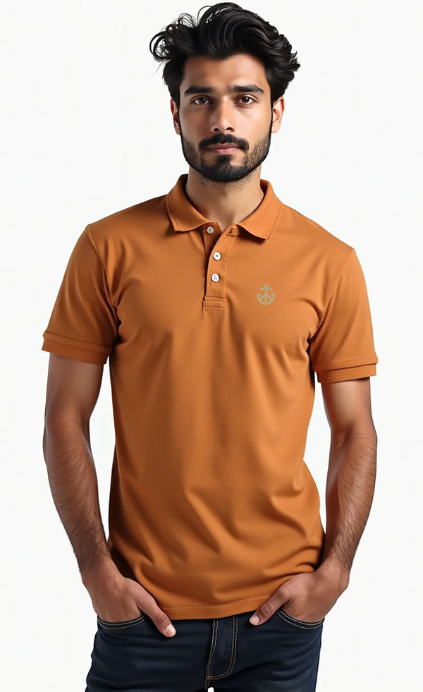 Polo T-shirt - Chestnut